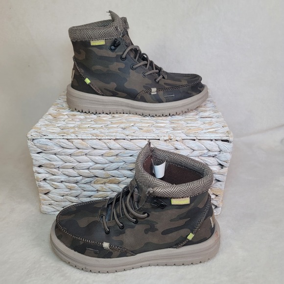 Hey Dude Other - Hey Dude Bradley Woodland Camo Youth 3 Women 4 Ankle Boots Sneakers Outdoor